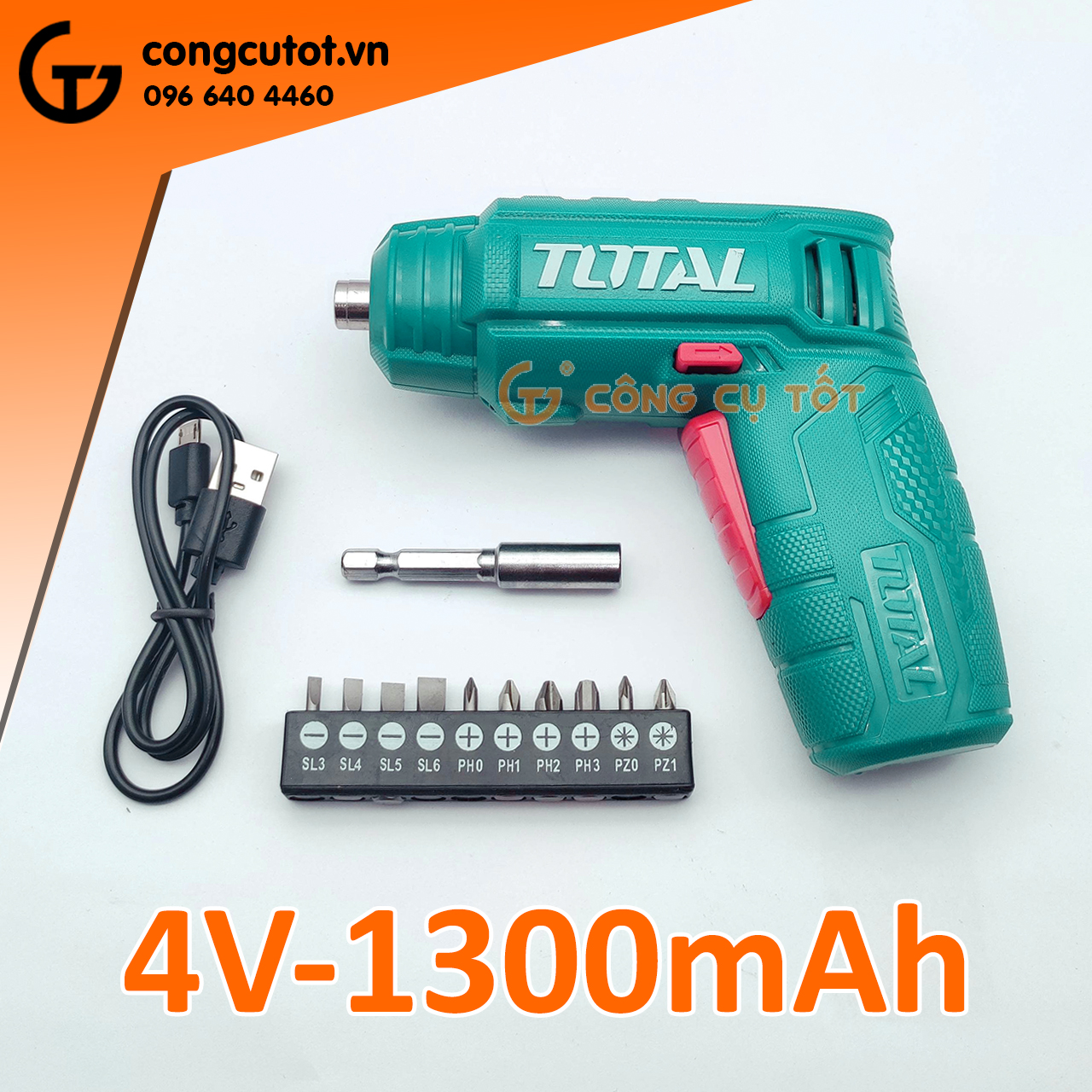 Máy siết vít dùng pin 4V TOTAL TSDLI0402