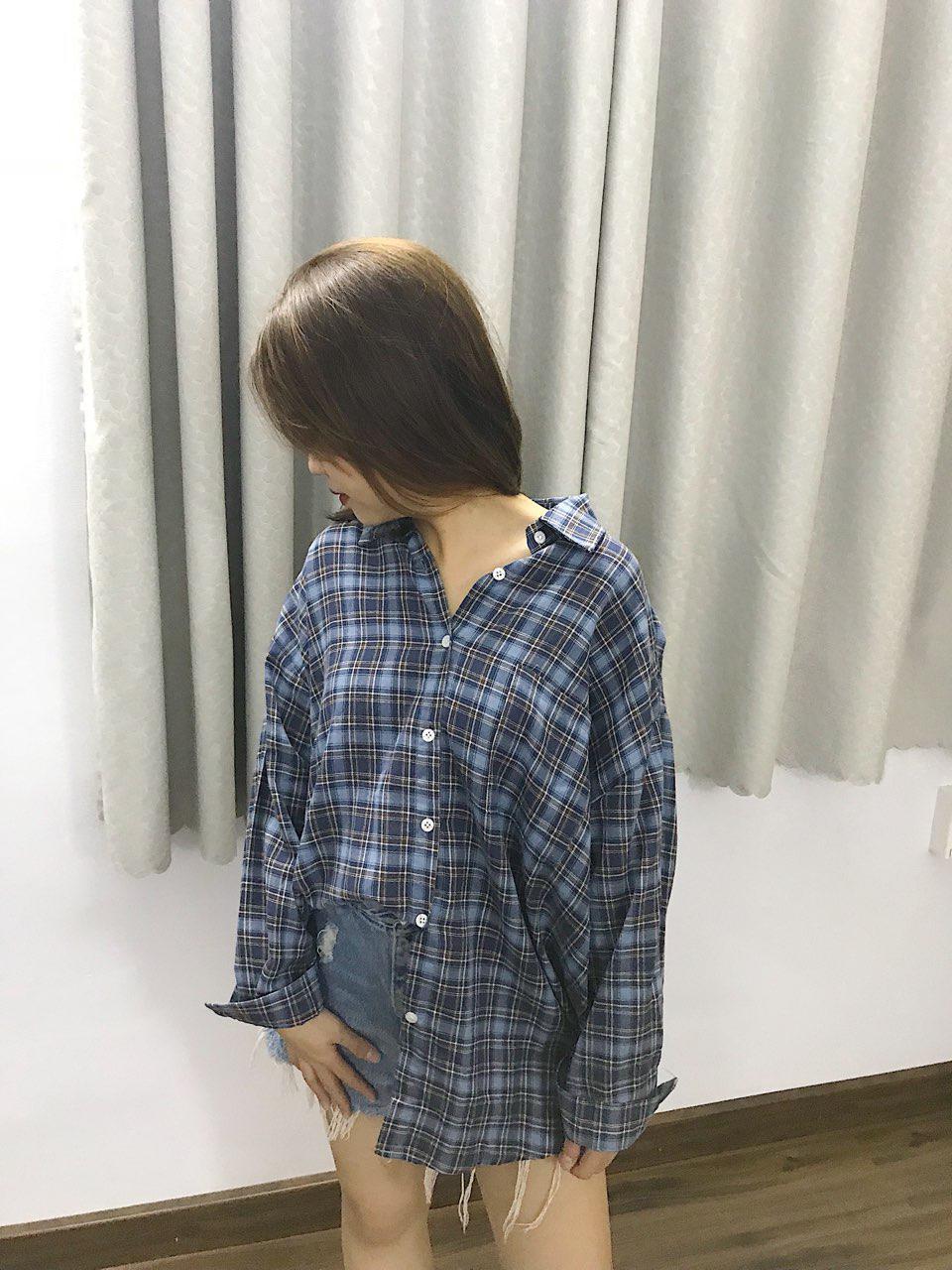 [HÀNG QUẢNG CHÂU] ÁO SOMI SỌC FORM RỘNG