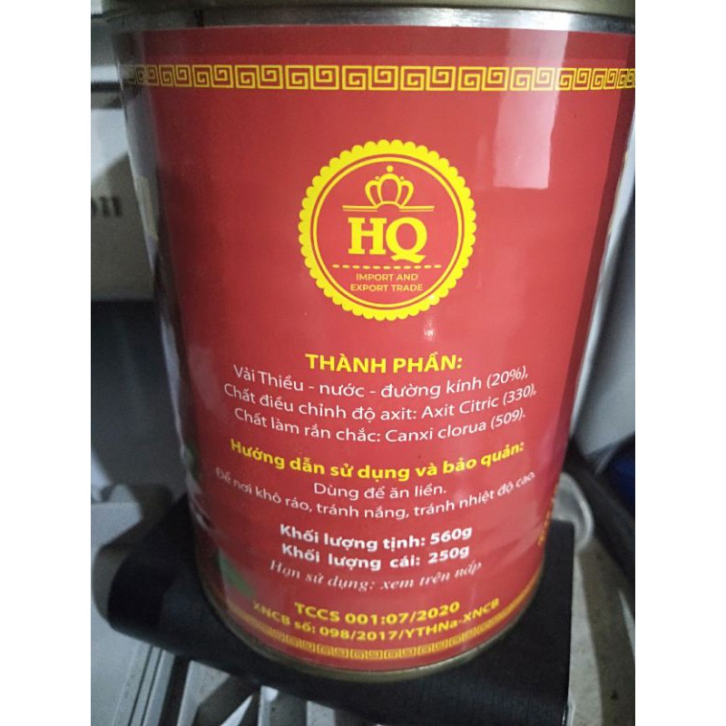 vải thiều nước đường( long 560g)