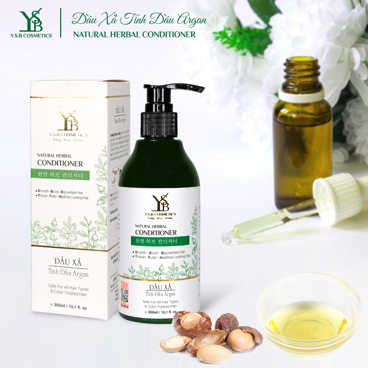 [HCM][YSB Cosmetics] Dầu xả Tinh Dầu Argan NATURAL HERBAL CONDITIONER