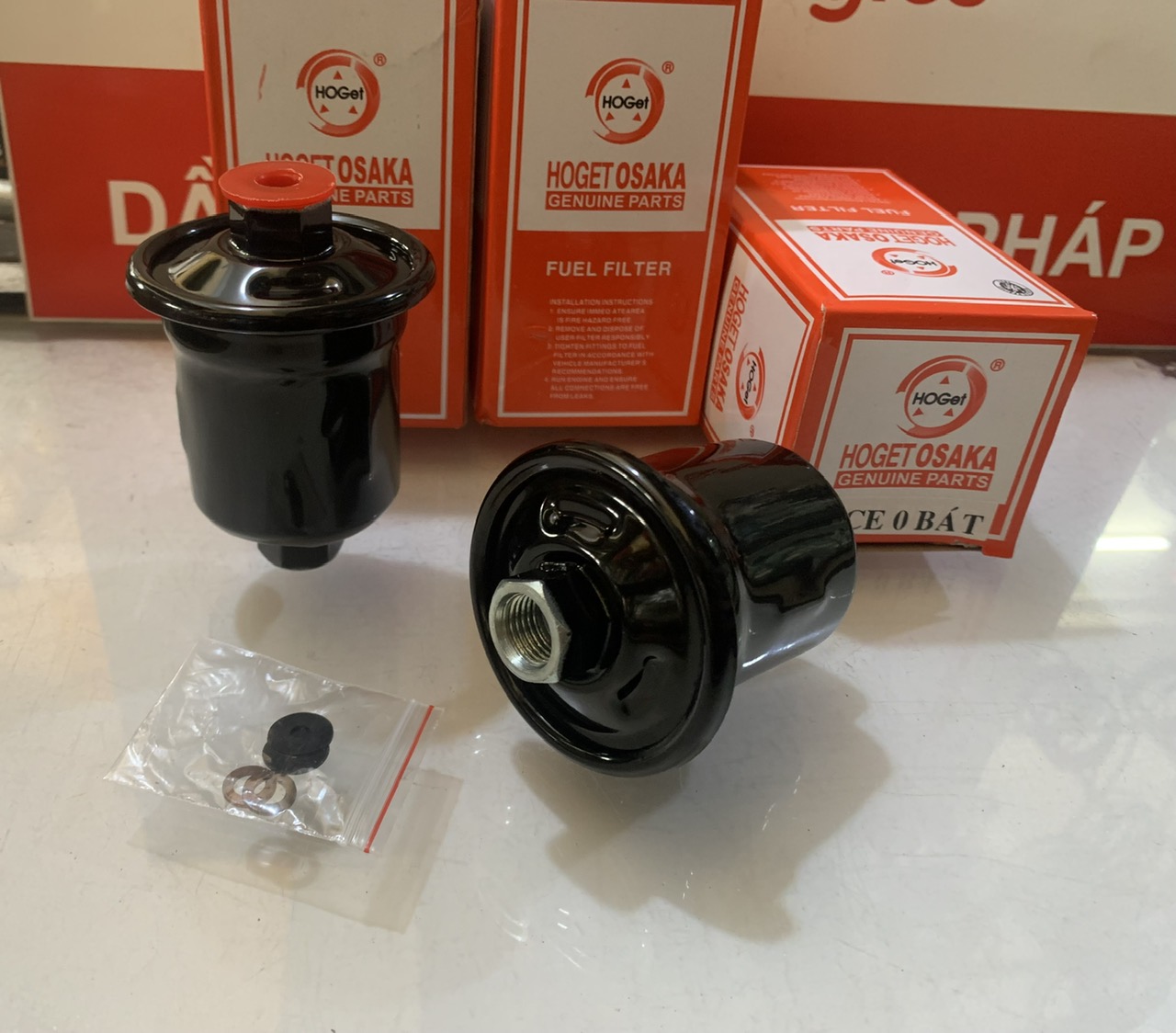 Lọc nhiên liệu, lọc xăng xe toyota zace 2 đầu vặn răng có hạt bắp...hàng osaka nhật bản.