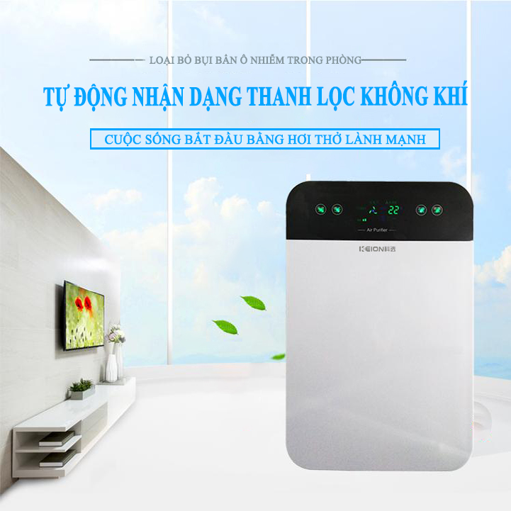 Máy lọc không khí HR-883 công nghệ lọc 5 lớp tạo ion âm, công nghệ lọc HEPA kết hợp than hoạt tính có điều khiển từ xa tiện dụng Bảo hành 2 năm lỗi đổi mới trong 7 ngày
