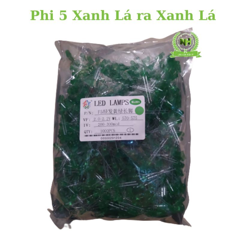 Gói 1000C Led Mầu ra Mầu (Đỏ, Vàng, Xanh Lá , Xanh Dương) 2.0-3.2VDC