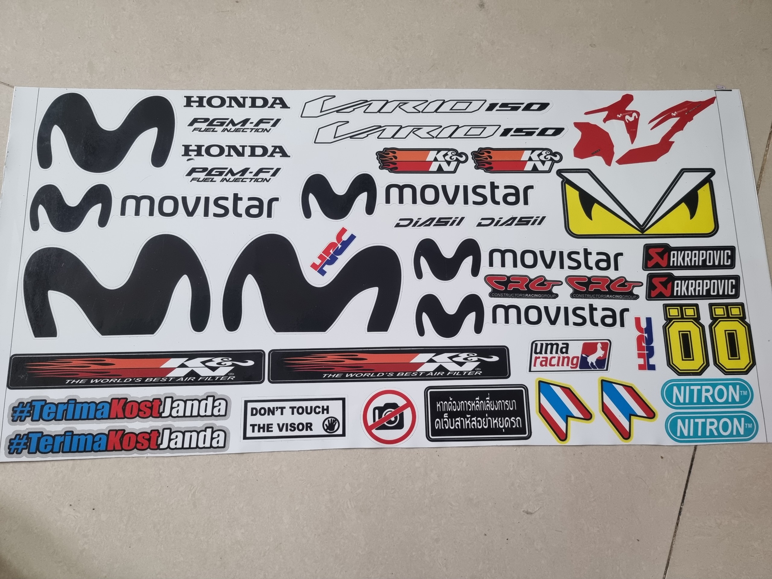 [HCM]Tem xe vario movistar dán xe trắng