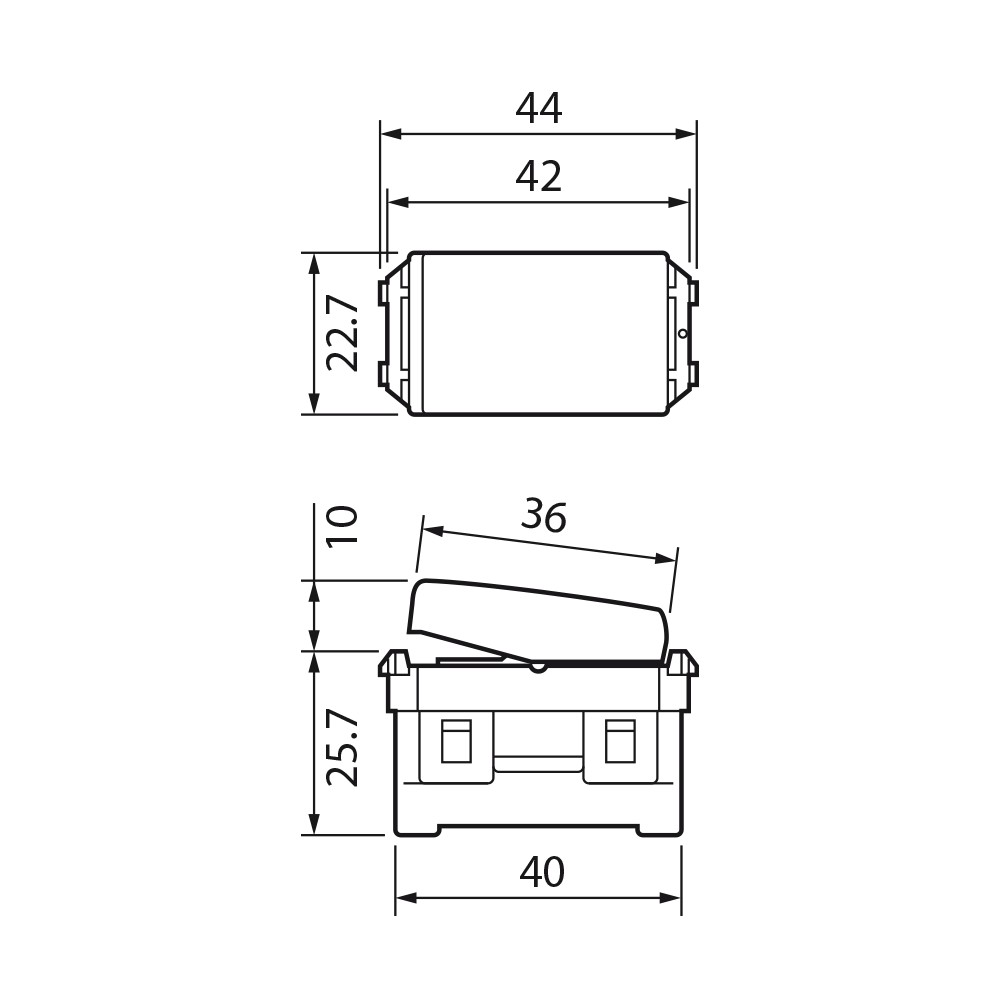 Công tắc 1 chiều và 2 chiều màu Đen dòng Panasonic Wide