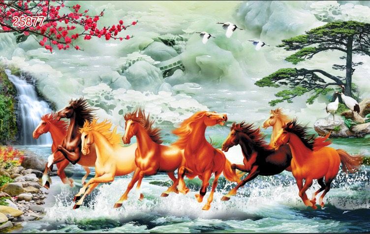 Tranh ngựa Mã Đáo Thành Công dán tường