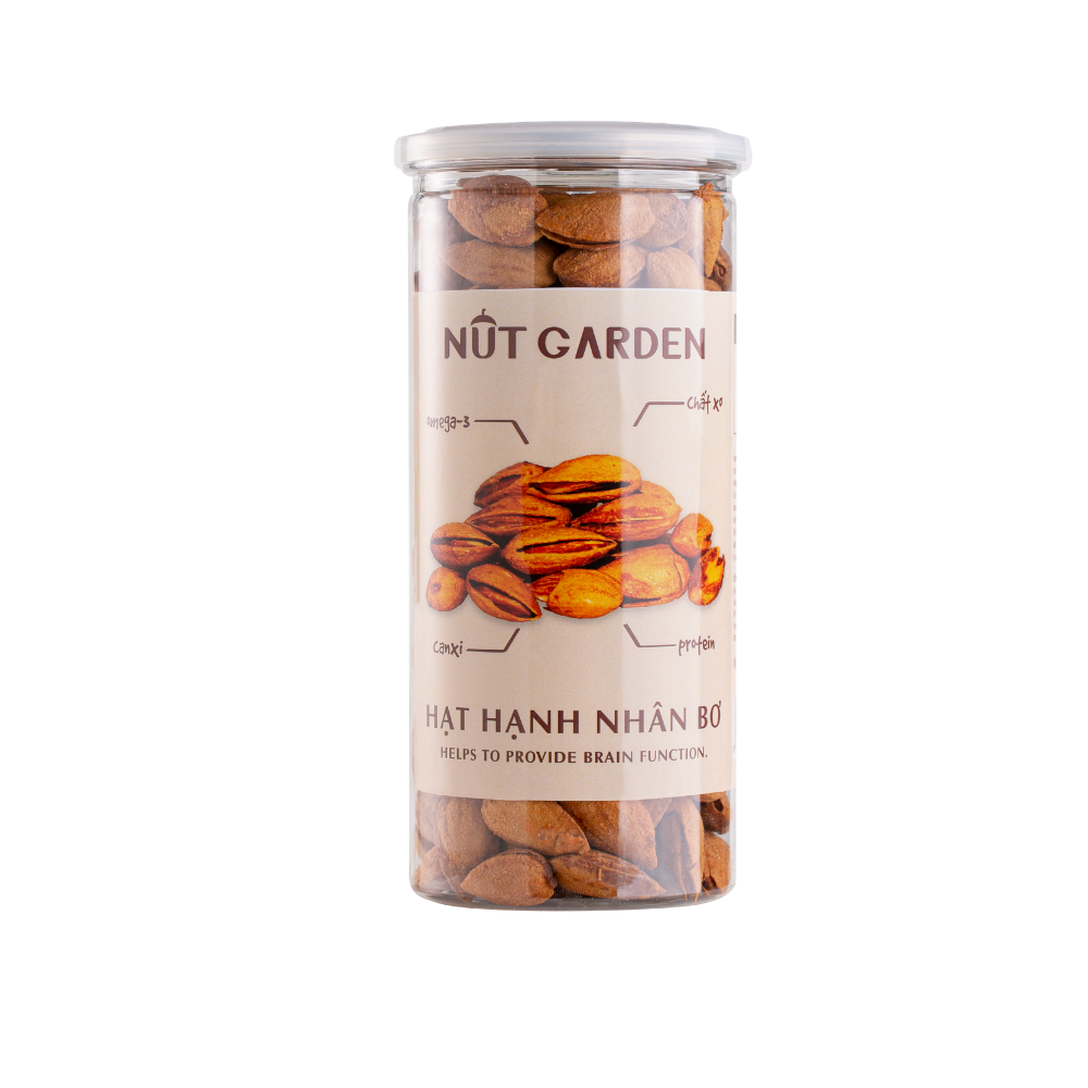 [HCM]Hạt Hạnh Nhân Rang Bơ Nut Garden - Hũ 465gr