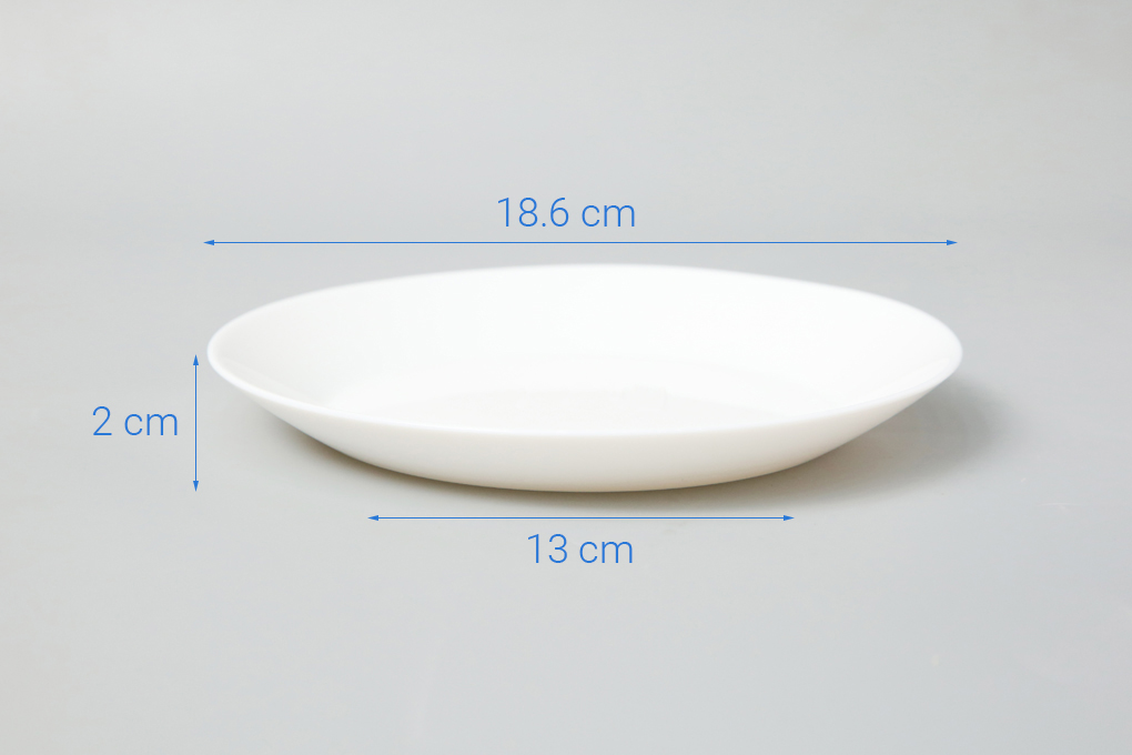 [HCM]Dĩa cạn thủy tinh trắng 19.1 cm BML062