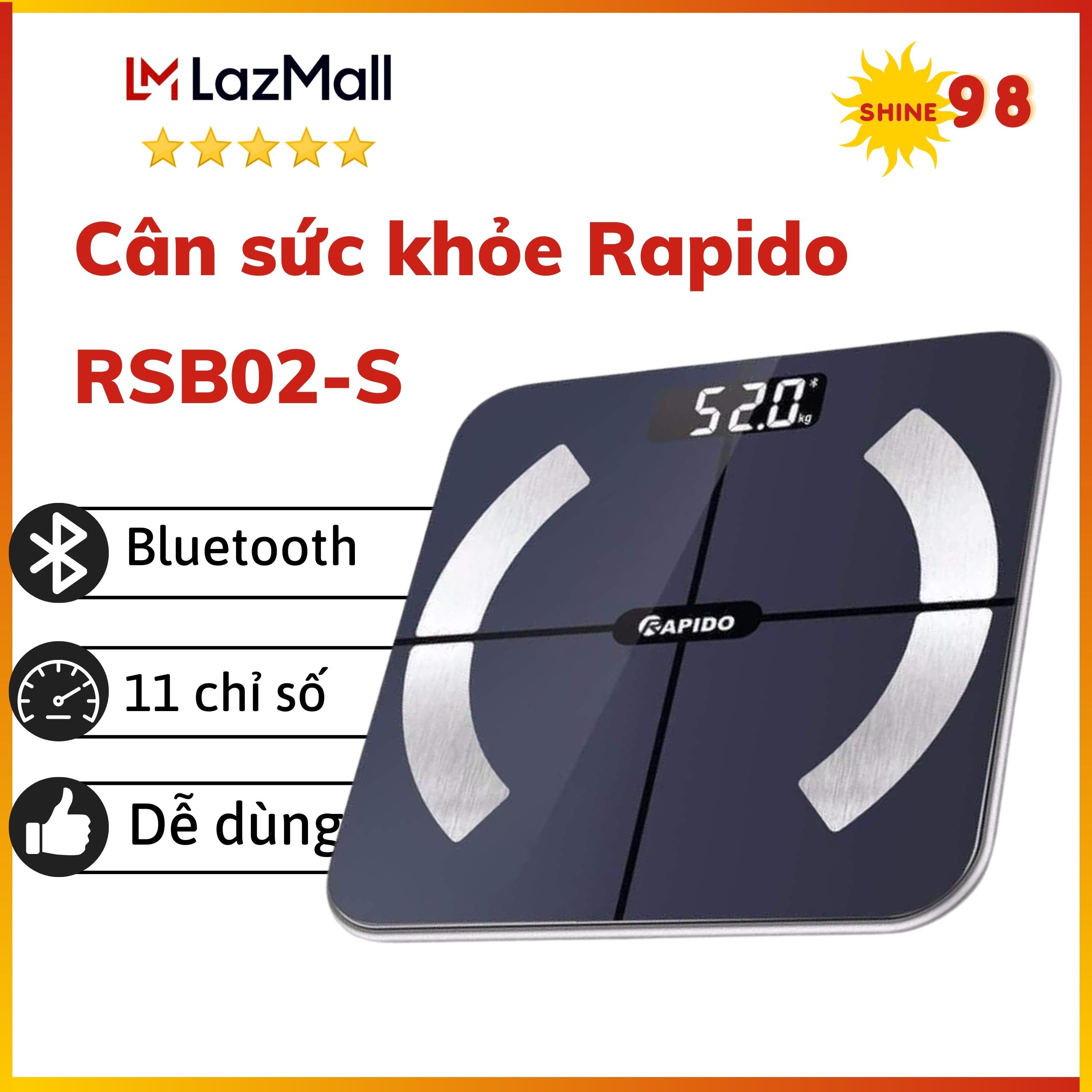 Cân sức khỏe thông minh Rapido RSB02-S công nghệ Bluetooth