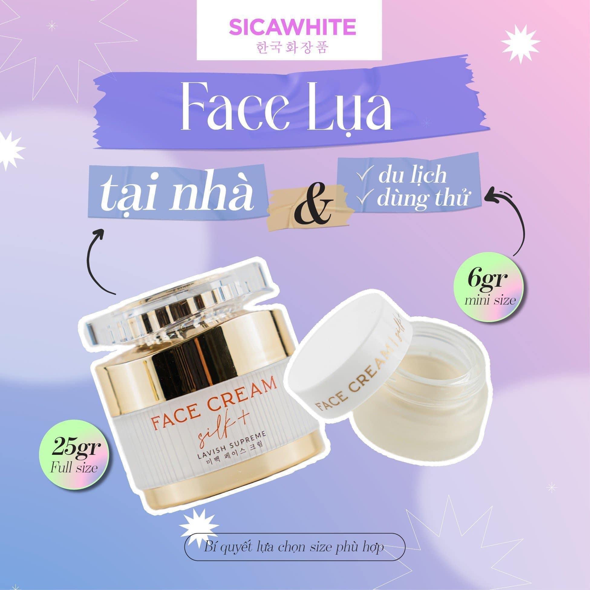 KEM LỤA DƯỠNG DA SICA, FACE LỤA FACE SILK DƯỠNG DA CAO CẤP SICA WHITE