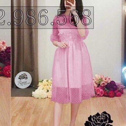 đầm ren xòe cao cấp