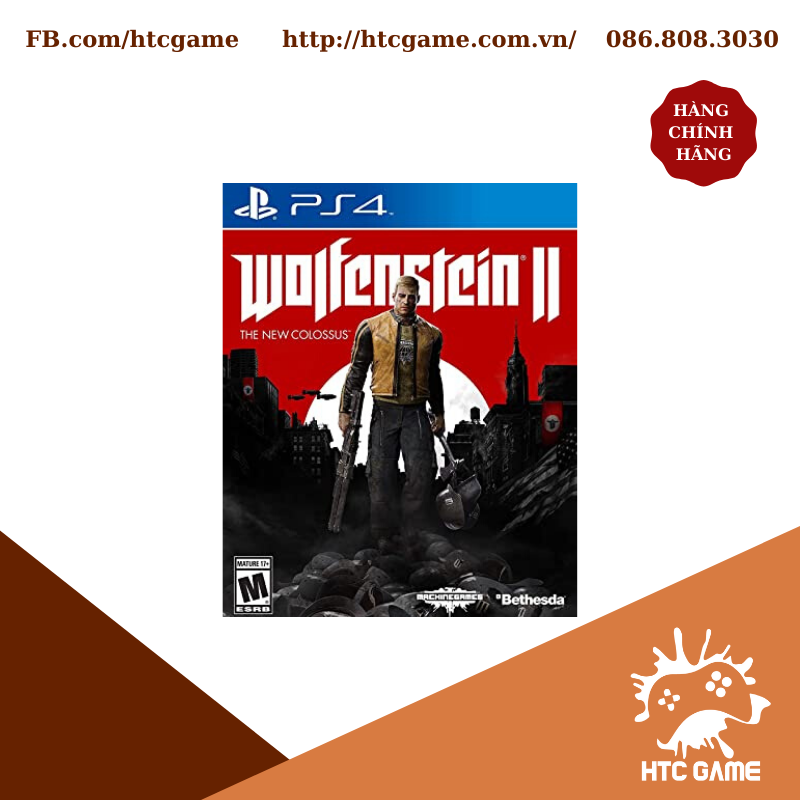 Đĩa game ps4 wolfenstein ii : the new colossus