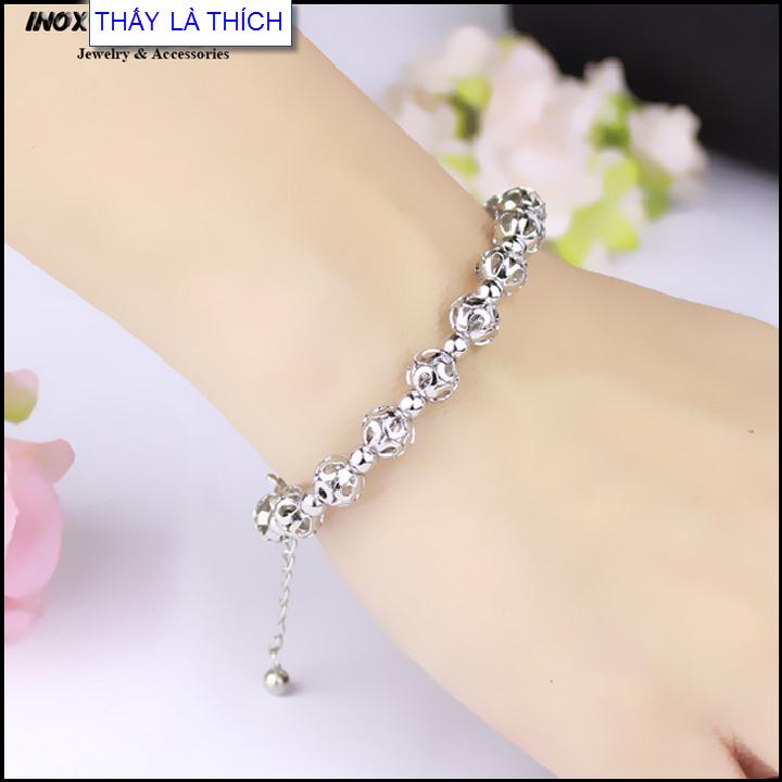 Bangles women stainless steel saw is like left pearl lovely-commitment 1 đổi 1 if hoen, rust