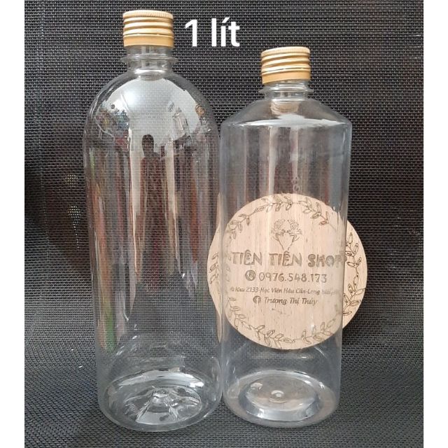 Chai nhựa pet mềm 1 lít nắp vặn