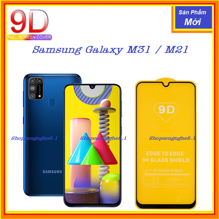 Kính Cường Lực Samsung Galaxy M31 / M21 Full màn Hình Không Chấm Li Ti