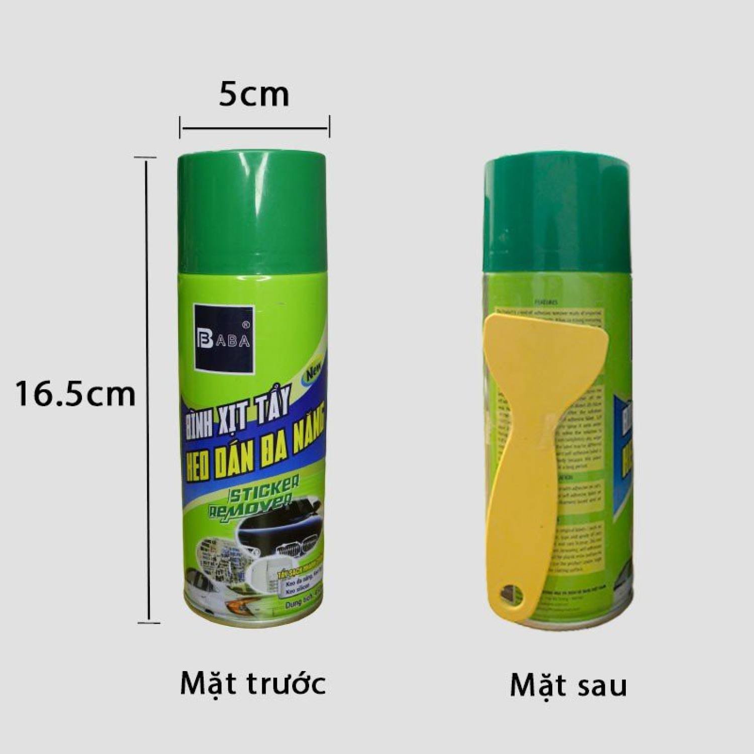 Bình xịt tảy đa năng - Tẩy băng dính - BOTNY Sticker Remover 450ml Dung dịch tẩy vết keo dán, bình xịt loại bỏ decal, vết keo dính lâu ngày kính xe hơi, ô tô, xe tải, xe khách, thủy tinh, gỗ