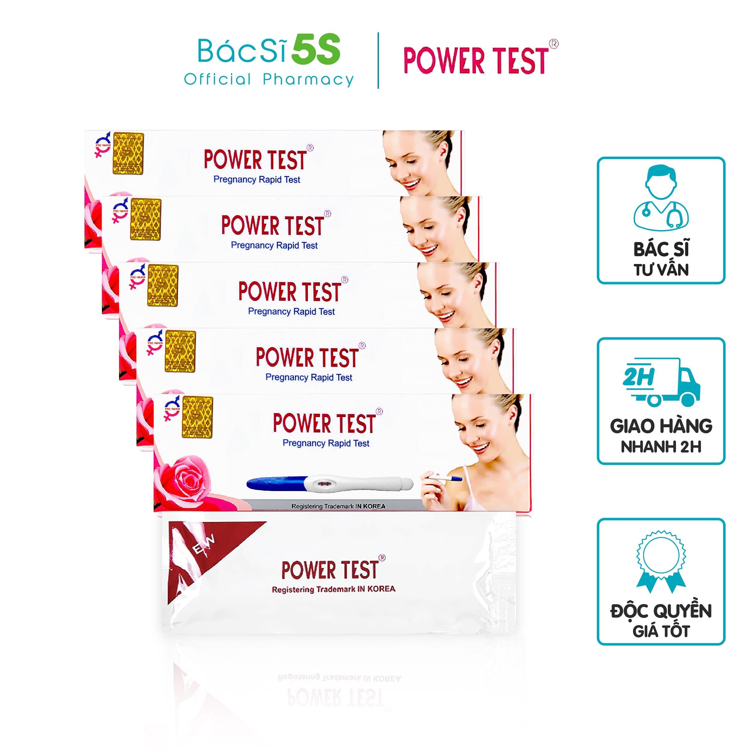 Bút thử thai cao cấp Power Test - Chính xác, tiện lợi, nhanh chóng, có che tên