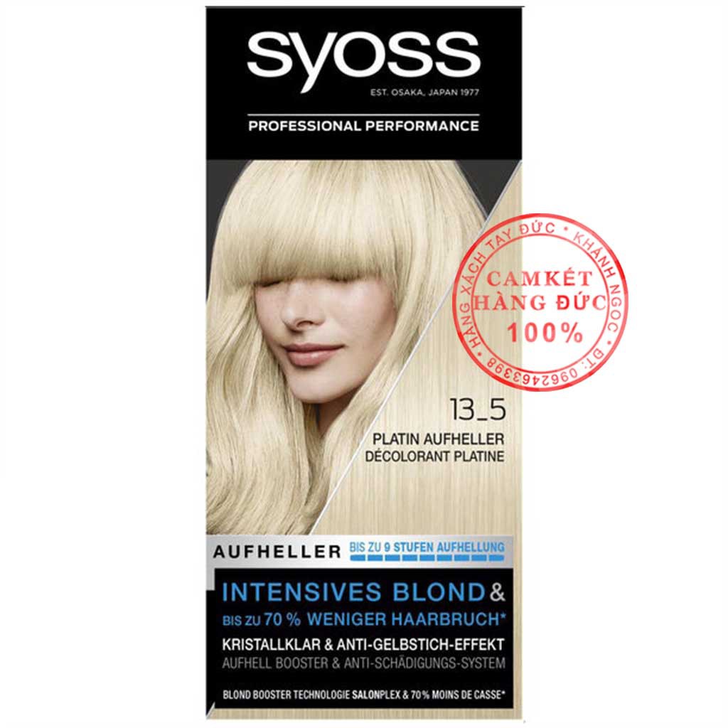 Tẩy tóc Syoss giúp bạn loại bỏ màu tóc cũ một cách đơn giản và an toàn. Đảm bảo cho mái tóc của bạn lành mạnh và mềm mại hơn sau khi sử dụng sản phẩm tẩy tóc Syoss. Khám phá và trải nghiệm tương lai với tóc mới.