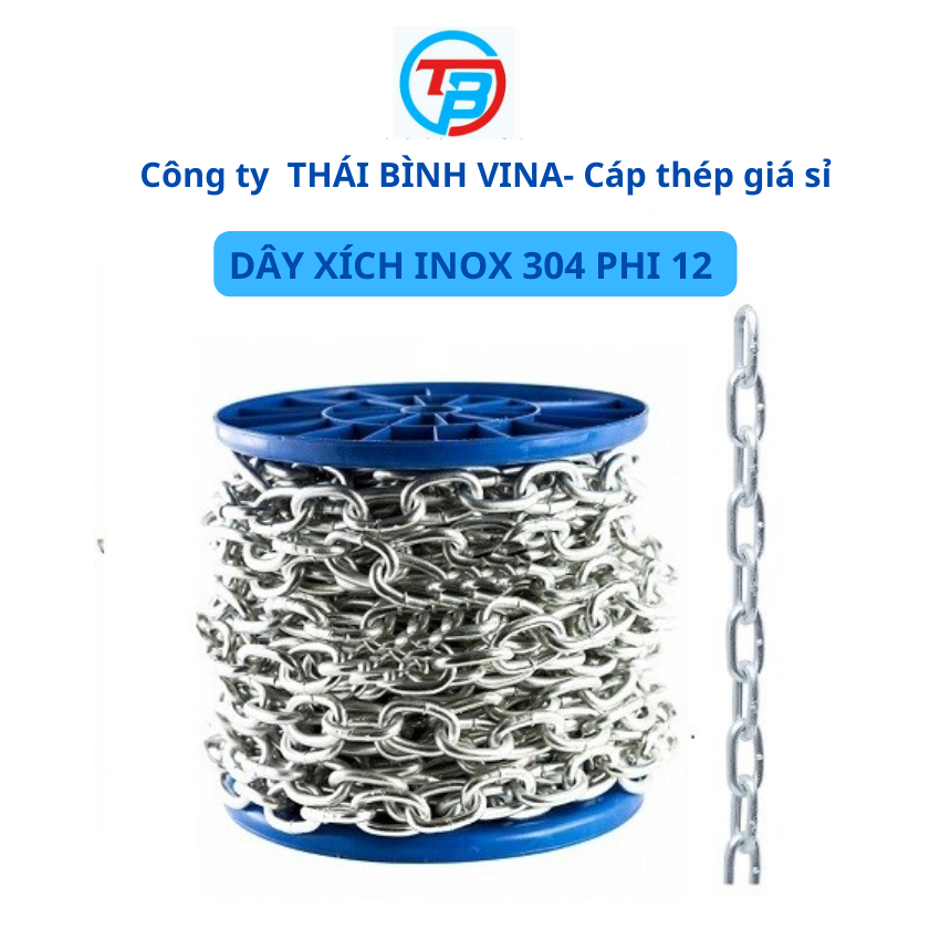 Dây Xích INOX 304 cáp thép Thái Bình Vina.