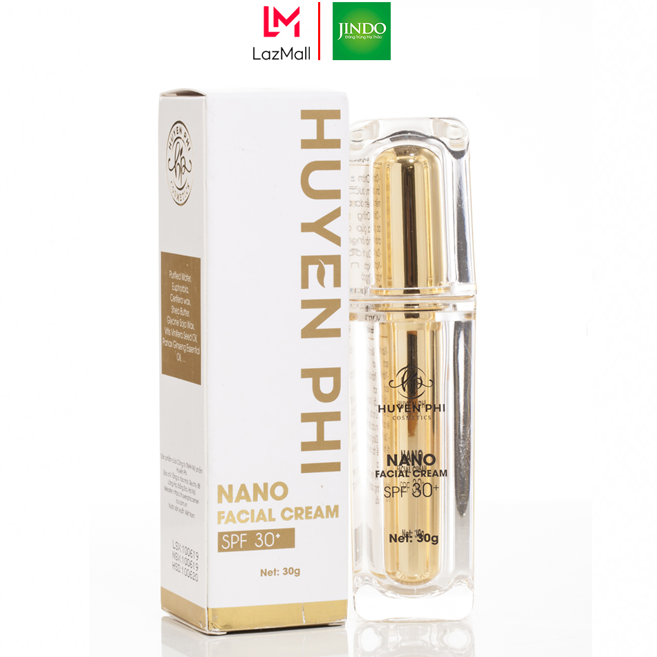 Kem Face Nano Huyền Phi 30g giúp da căng bóng makeupchống nắngche khuyết điểmngăn ngừa mụn trứng cá