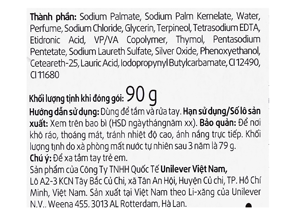 Xà bông cục diệt khuẩn Lifebuoy 90g