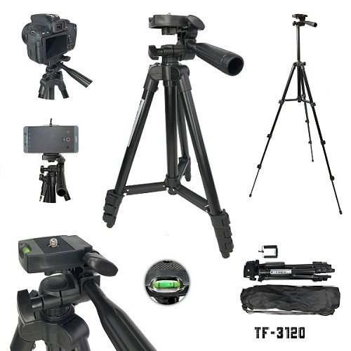 Gía đỡ điên thoại - Chân giá đỡ Tripod 3120A thân đen