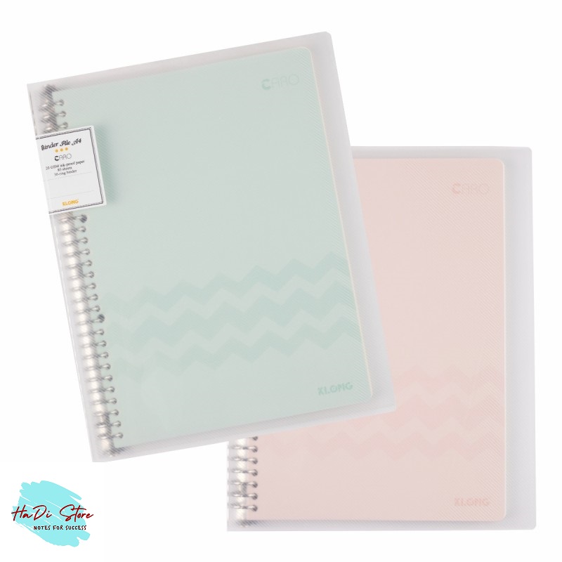 KLONG Sổ còng sắt 30 chấu size A4 80 tờ (MS:539-541-556-557)