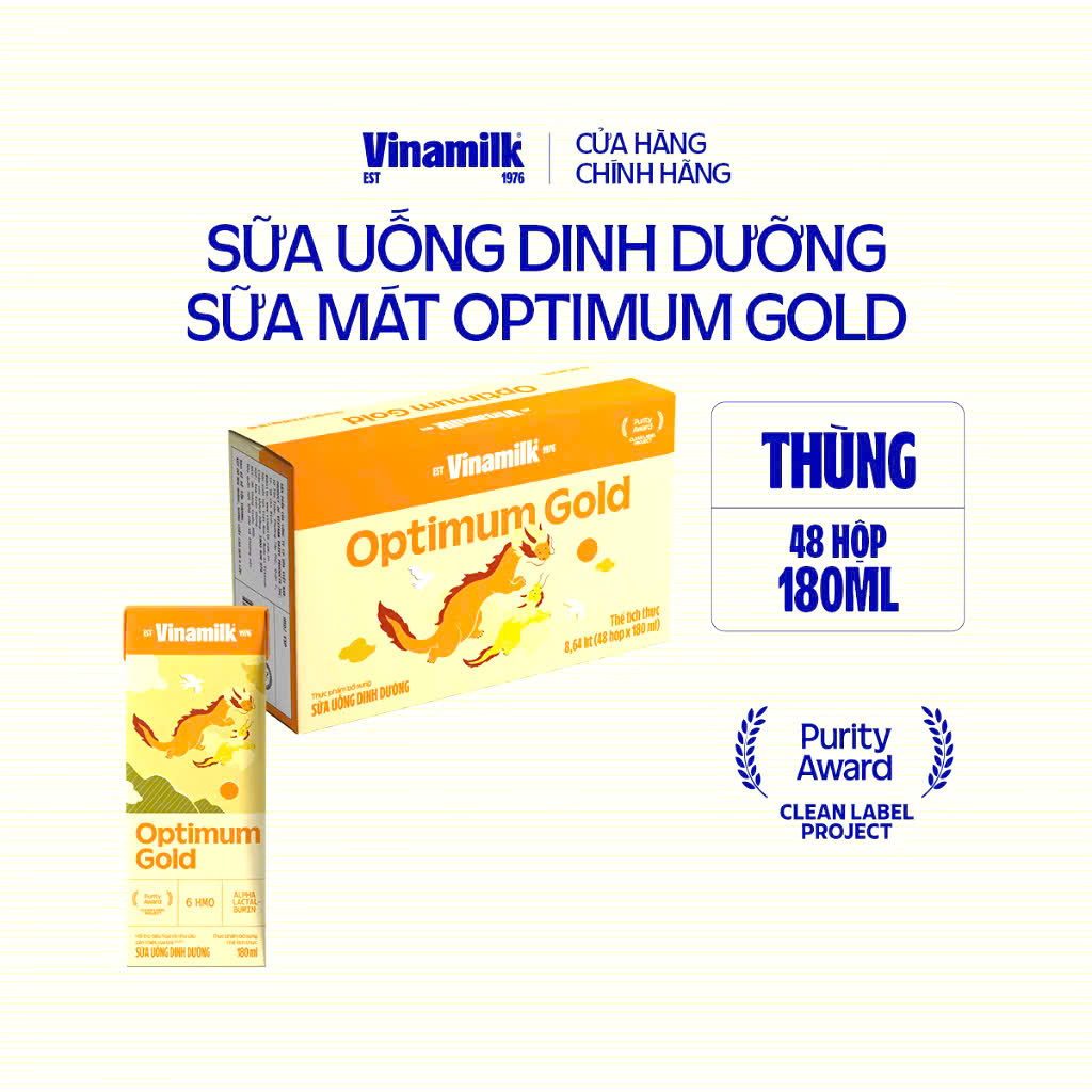 THÙNG 48 HỘP SỮA BỘT PHA SẴN OPTIMUM GOLD 180ML