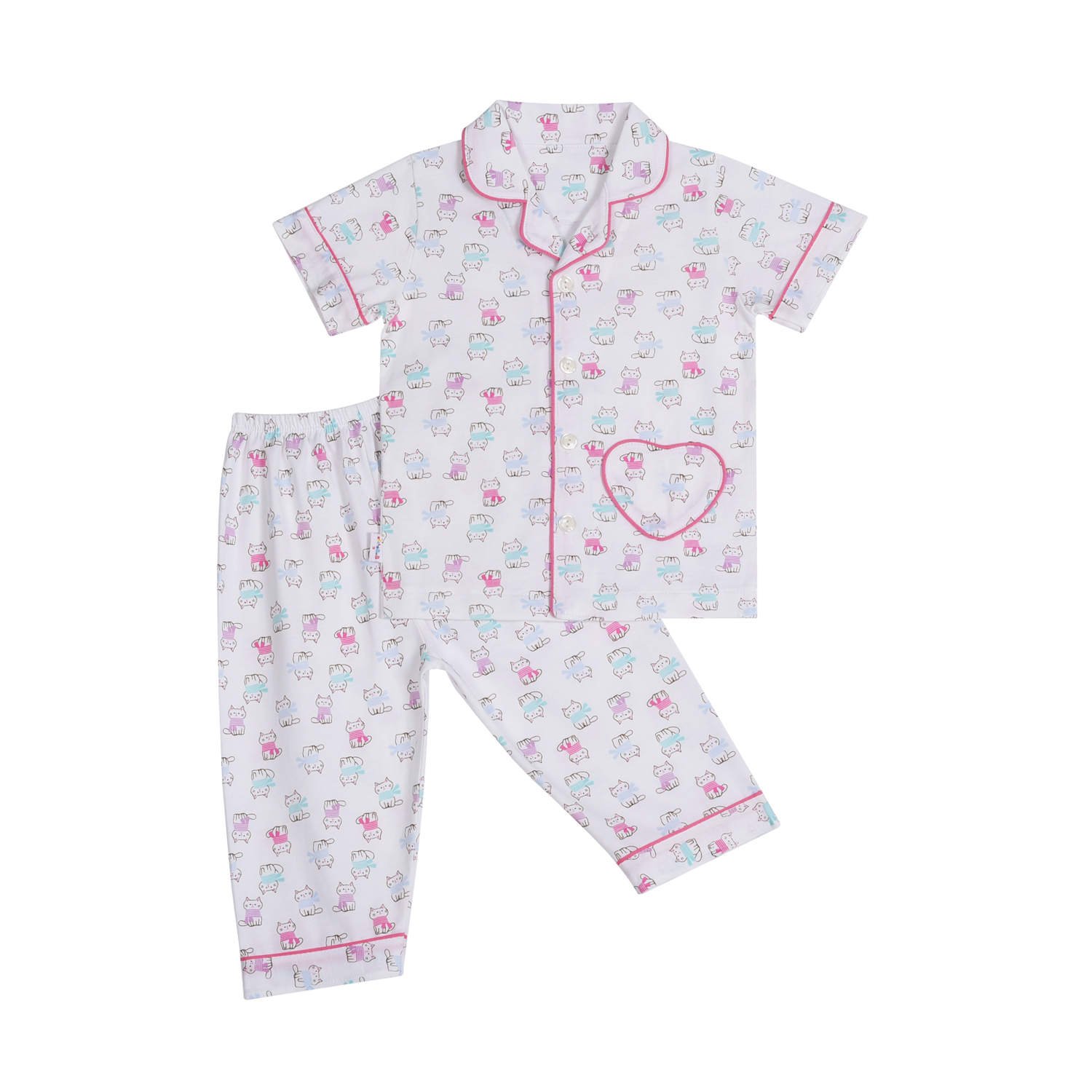 BỘ PYJAMAS TAY NGẮN BÉ GÁI 1149-HELLO BB (hình ngẫu nhiên)