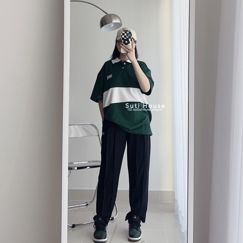Áo polo phối thân in logo
Chất cotton su