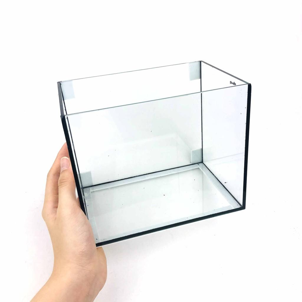 Bể cá mini bể cá betta hồ cá vuông để bàn hv 18x12x15 - bể cá mini bảo hành bễ vỡ