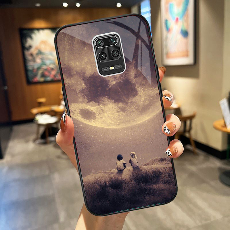 Ốp Lưng XIAOMI REDMI NOTE 9, NOTE 9S , NOTE 9 PRO mặt kính cường lực cao cấp, ốp đôi