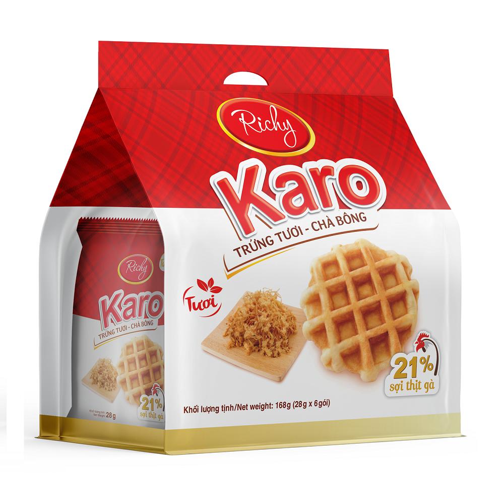 Bịch 24 bánh trứng chà bông KARO Richy (26g/gói)