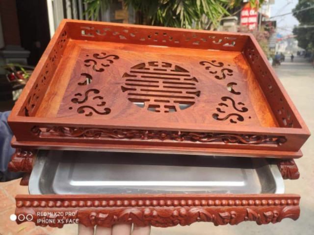 Khay trà gỗ hương chân quỳ
