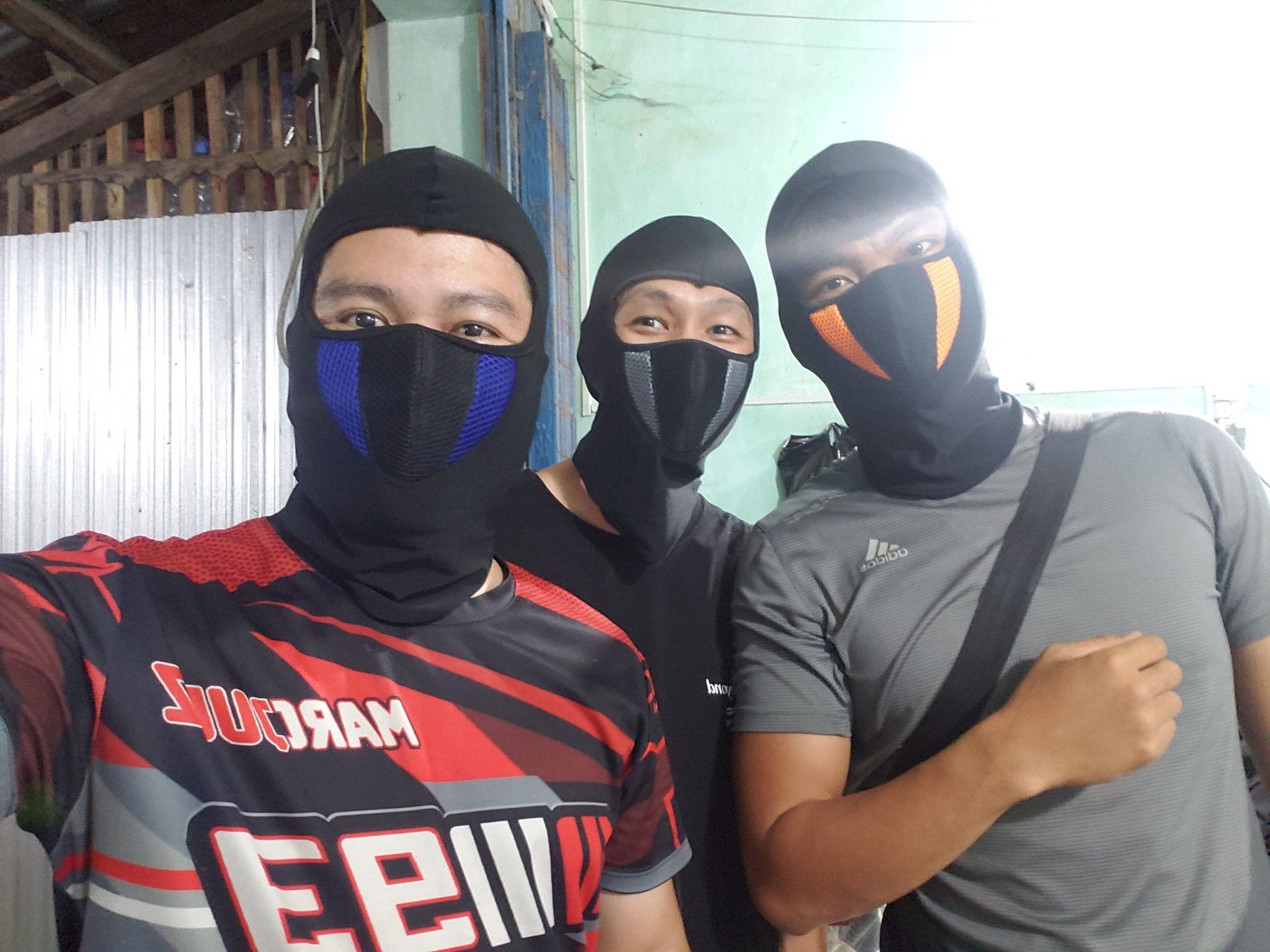 Khăn ninja SWAT X2 đen cam 3 lớp cao cấp