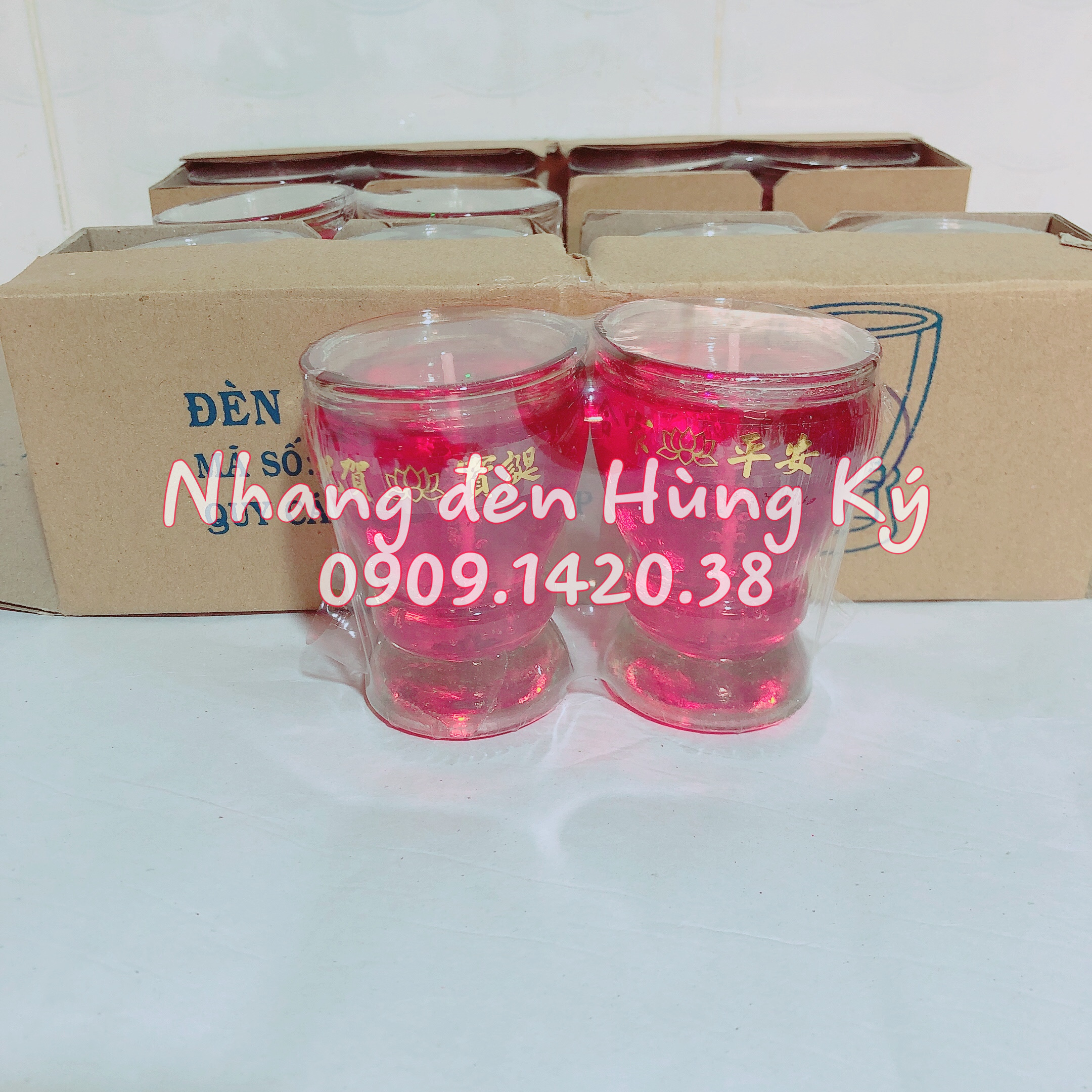 [Hộp 6 cặp] Đèn cầy ly 33 - A19