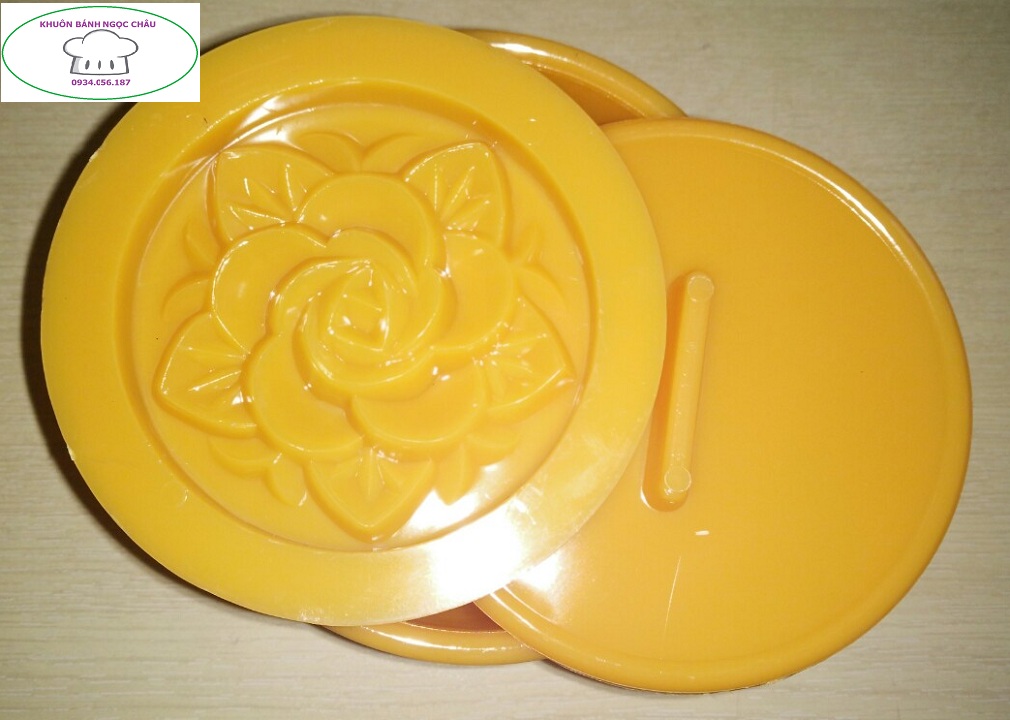 Khuôn nhấn xôi tròn 10cm Hoa hồng