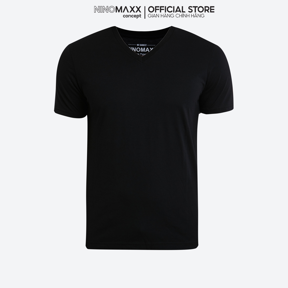 [MUA ĐỂ NHẬN QUÀ] NINOMAXX Áo thun Basic Nam tay ngắn RED cổ tròn trơn cotton pha polyester 1801028