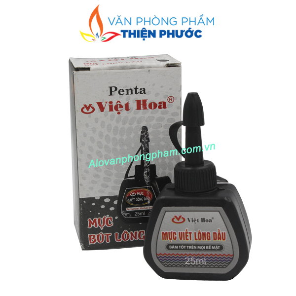 Mực lông dầu Penta 25ml 3 màu xanh đỏ đen THIỆN PHƯỚC