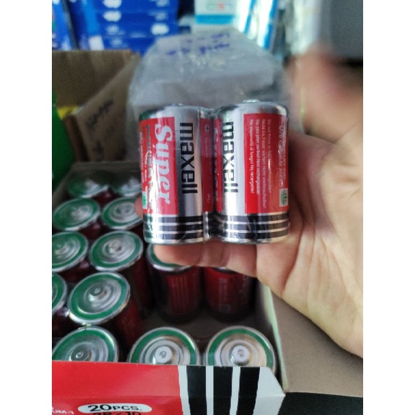 2 viên pin đại Maxell R20