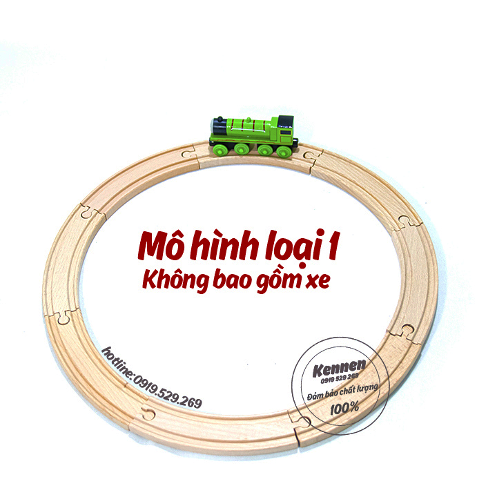 Đồ chơi lắp ráp mô hình xe lửa gỗ chạy được cho tàu Thomas