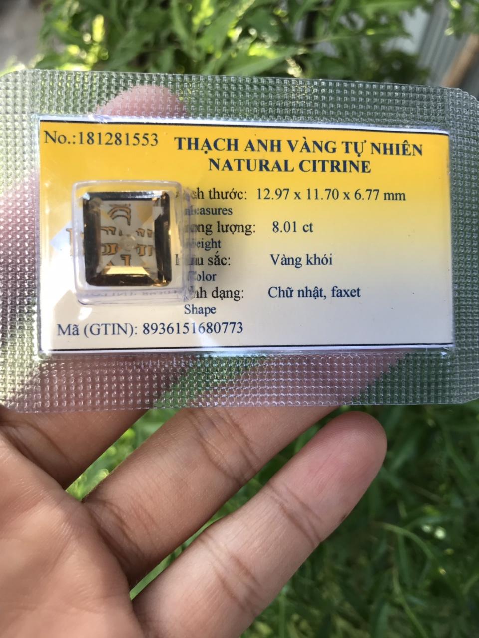 Đá Citrine - Thạch anh vàng thiên nhiên (Đã kiểm định)