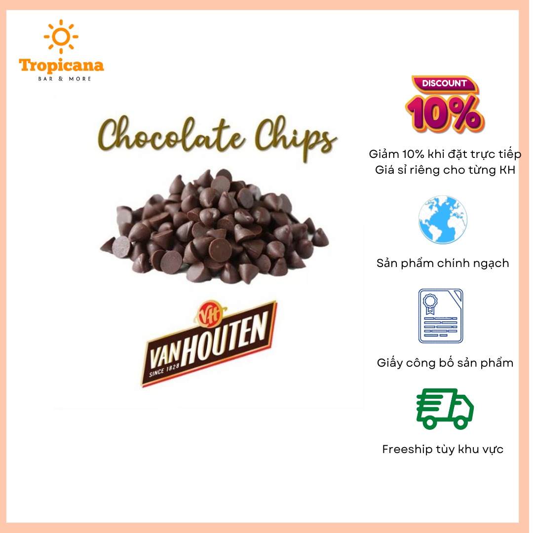 Socola chip hạt Van Houten - Túi 1kg