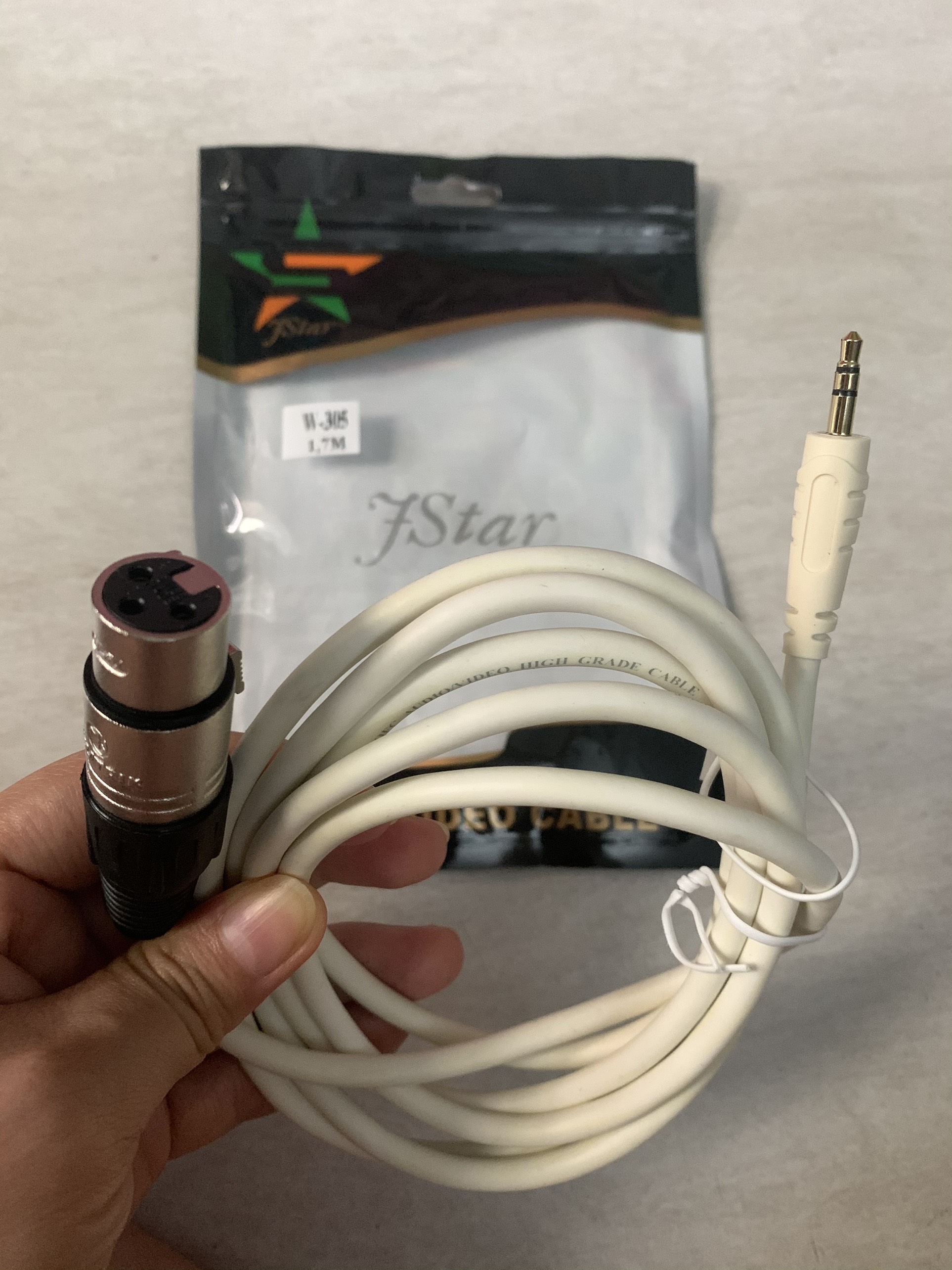 Dây cắm micro 1 đầu canon 1 đầu 3.5ly / dây cắm micro thu âm đầu 3.5mm