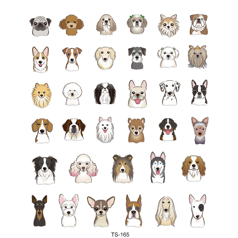 Sticker Lụa Nổi 5D | Đầu Bé Chó | Hình Dán Móng Tay TS-165