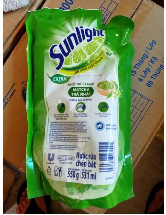 Nước rửa chén Sunlight 550g trà nhật