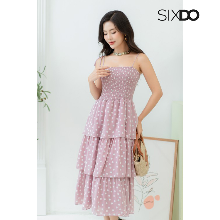 Đầm hai dây maxi chiffon SIXDO (Maxi Chiffon Dress)