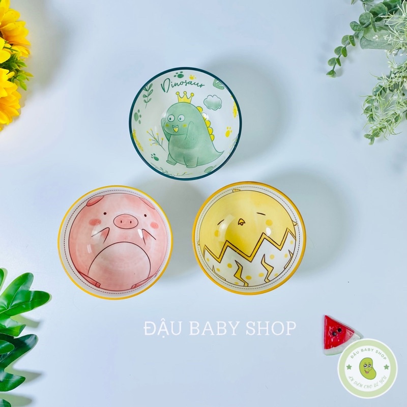 Bát ăn dặm gốm sứ, bát ăn dặm kiểu Nhật cho bé