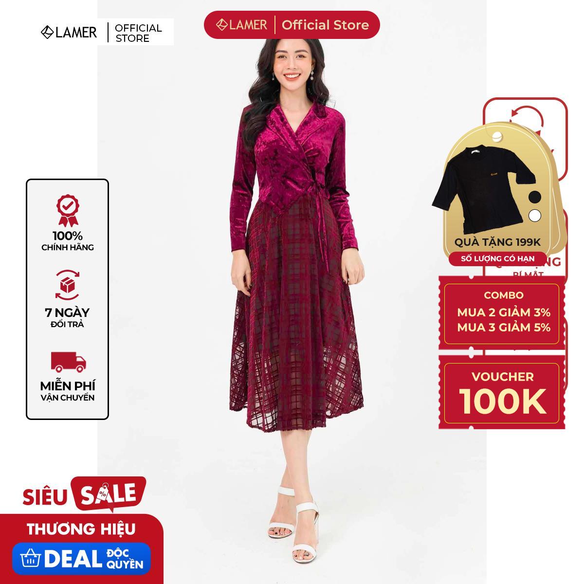 Đầm Dạ Hội Lamer Cổ 2 Ve S63L20Q046