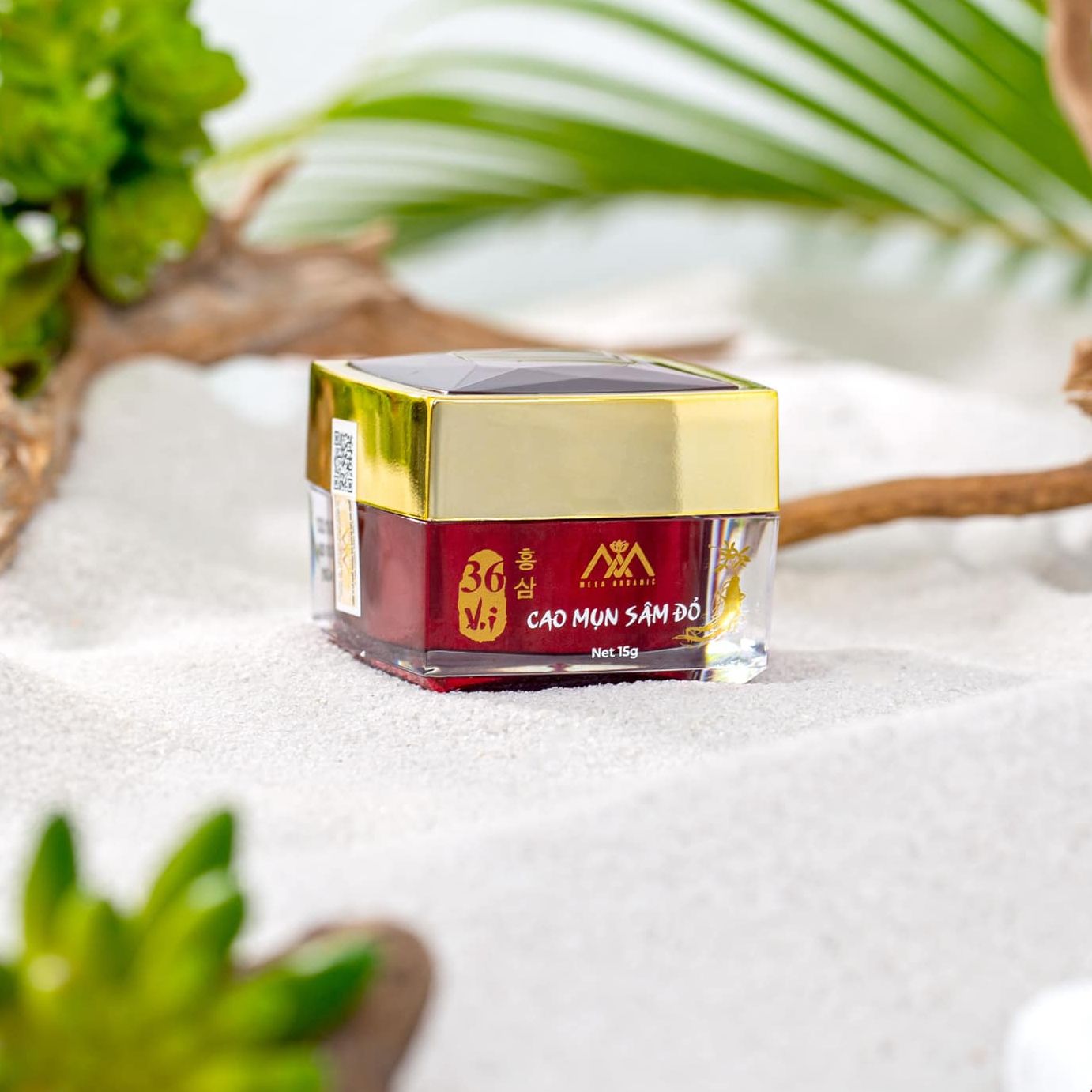 Cao Mụn Sâm Đỏ 36 Vị Meea Organic Giảm Mụn Mờ Thâm 15g